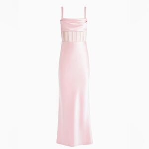 Pink Satin Alice + Olivia Evening Gown